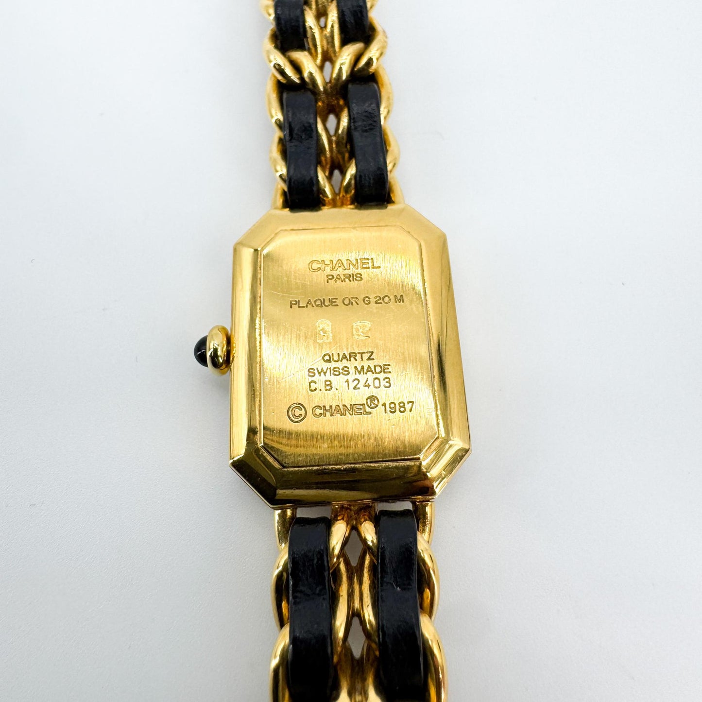 Chanel Première M Gold Black Watch