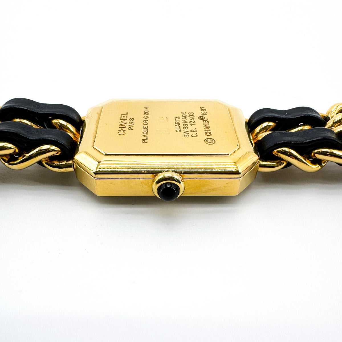Chanel Première M Gold Black Watch