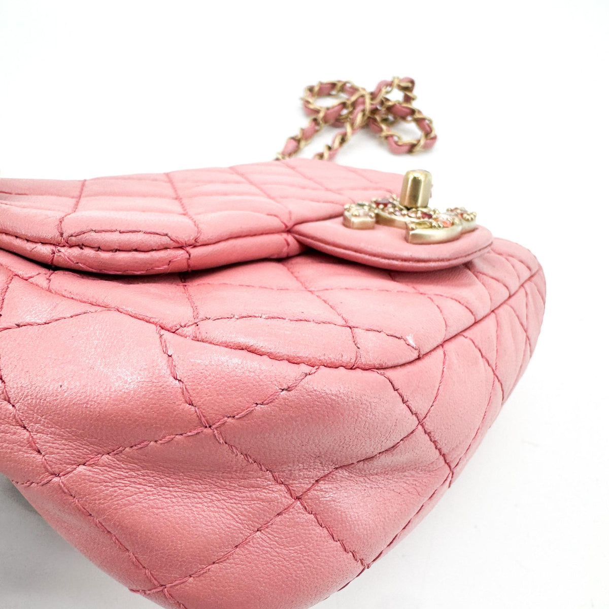 Chanel Jewel CC Logo Mini Flap Bag Pink