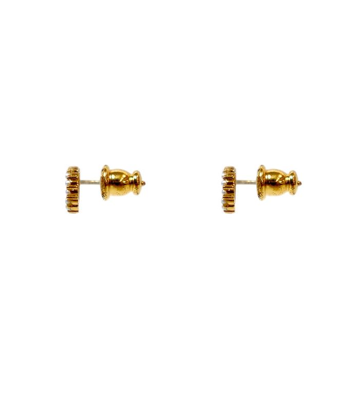 Dior Pearl Claire D Rune Gold Earrings