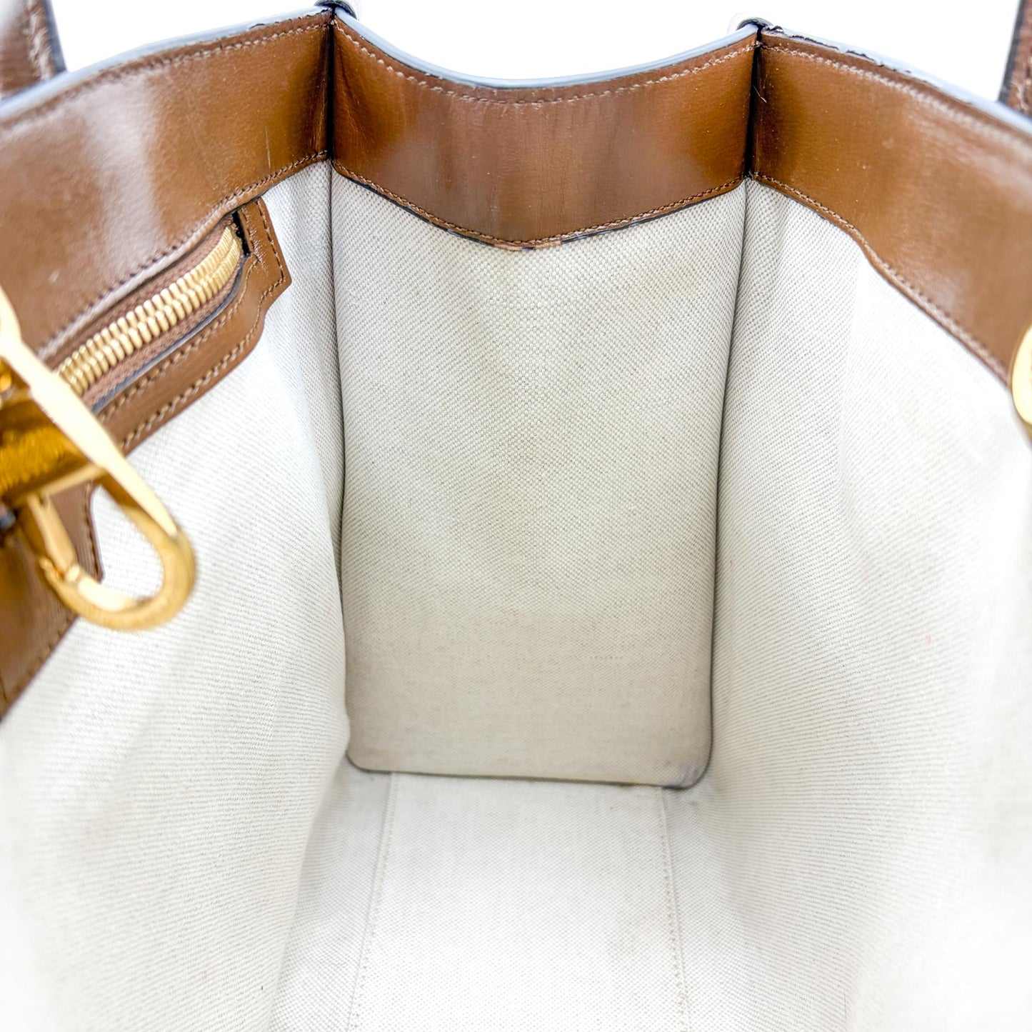 Gucci Interlocking G Medium Tote Bag Beige Brown