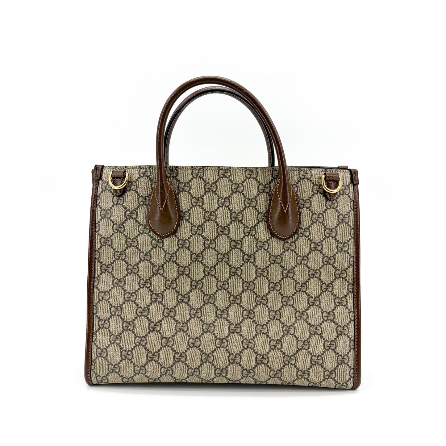 Gucci Interlocking G Medium Tote Bag Beige Brown