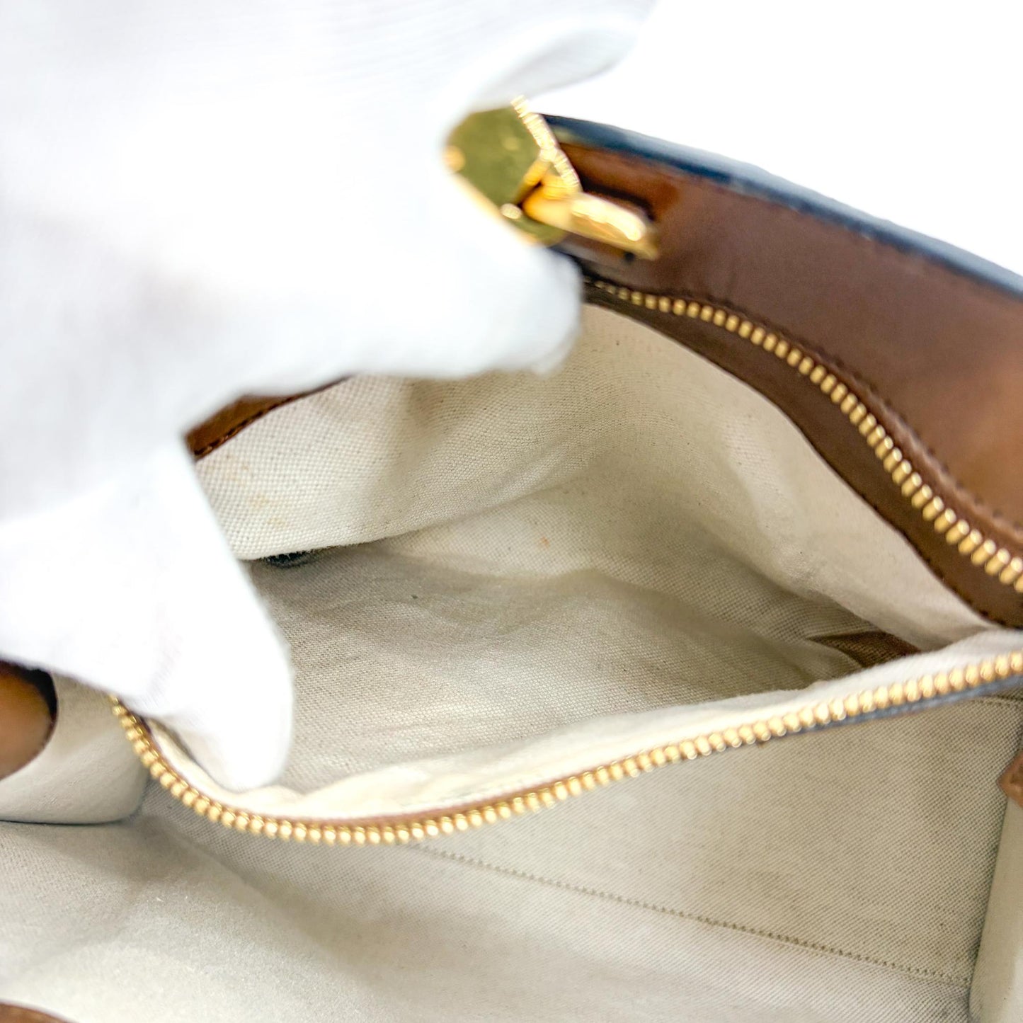 Gucci Interlocking G Medium Tote Bag Beige Brown