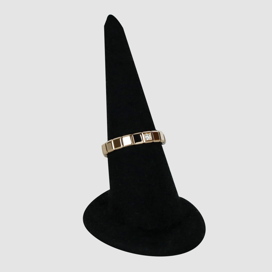 56 Ice Cube 1 Diamond Medium Ring