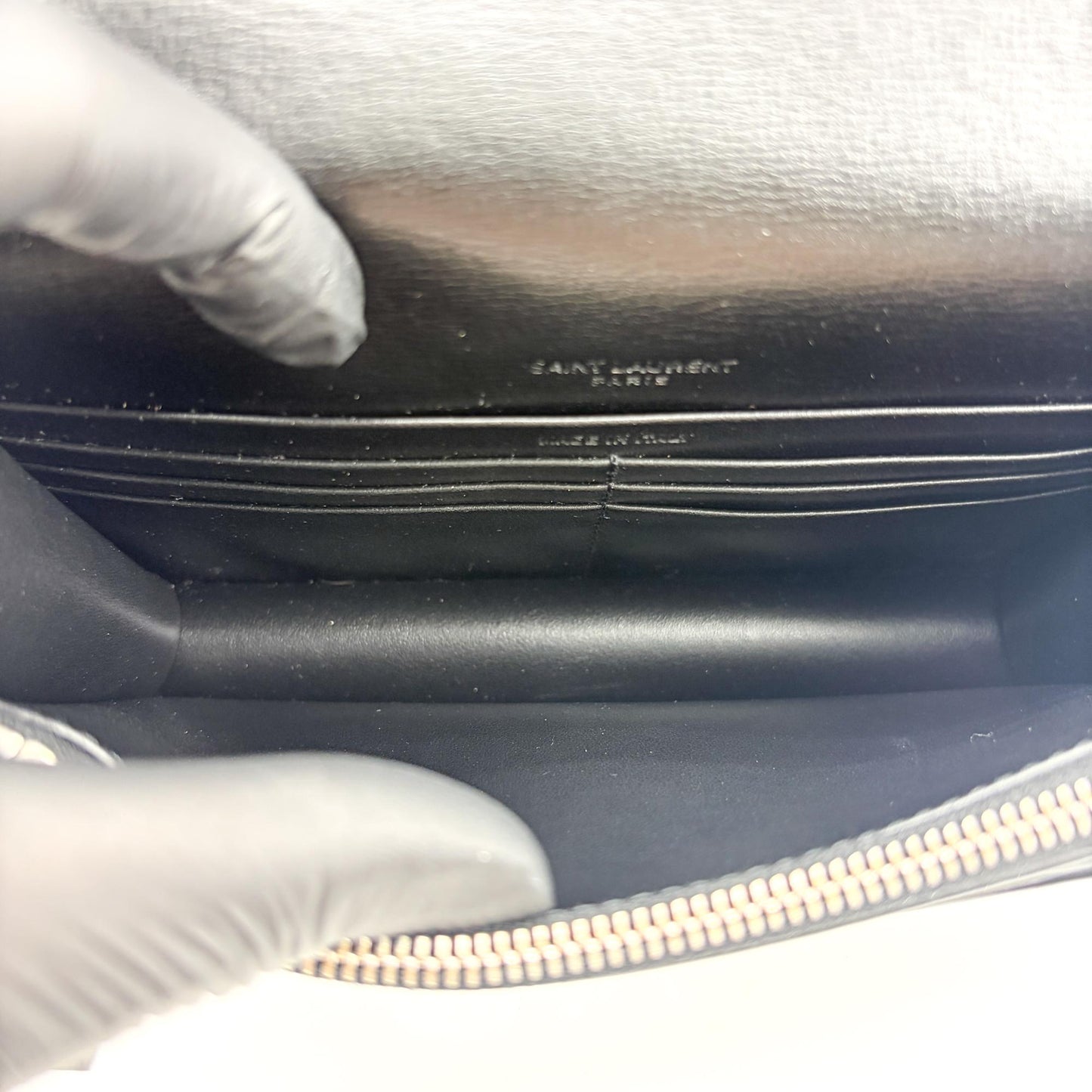 Saint Laurent Medium Sunset Top Handle Shoulder Bag Black Silver Hardware