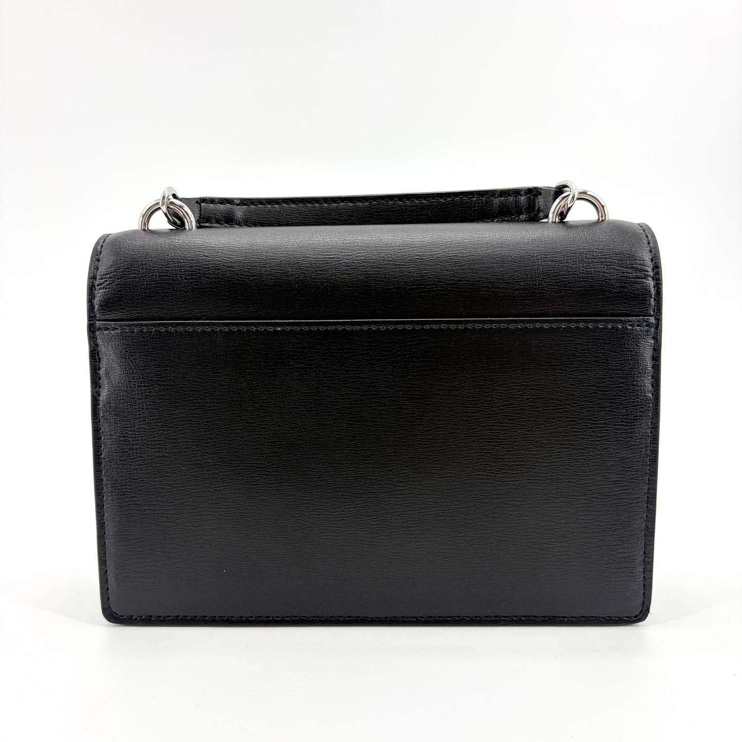Saint Laurent Medium Sunset Top Handle Shoulder Bag Black Silver Hardware