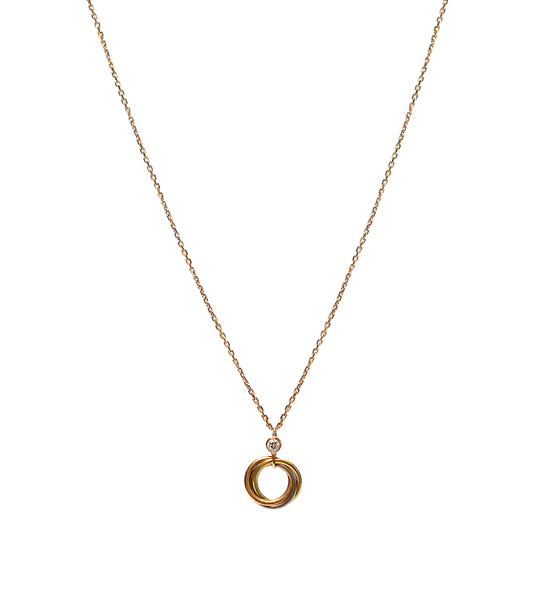 Cartier 18K Gold Trinity Diamond Single-Strand Necklace
