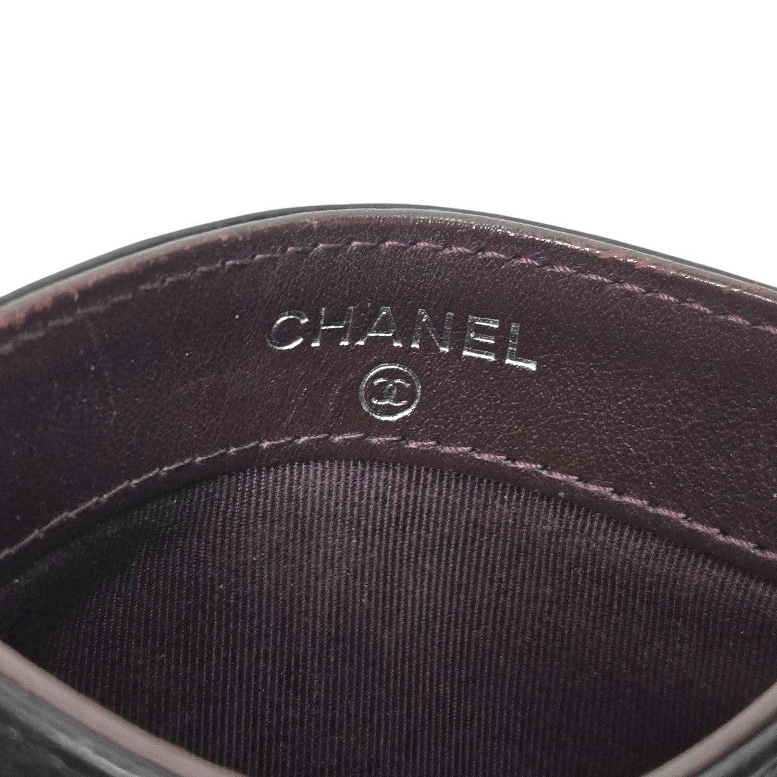 Chanel Black Caviar Skin Card Holder Wallet