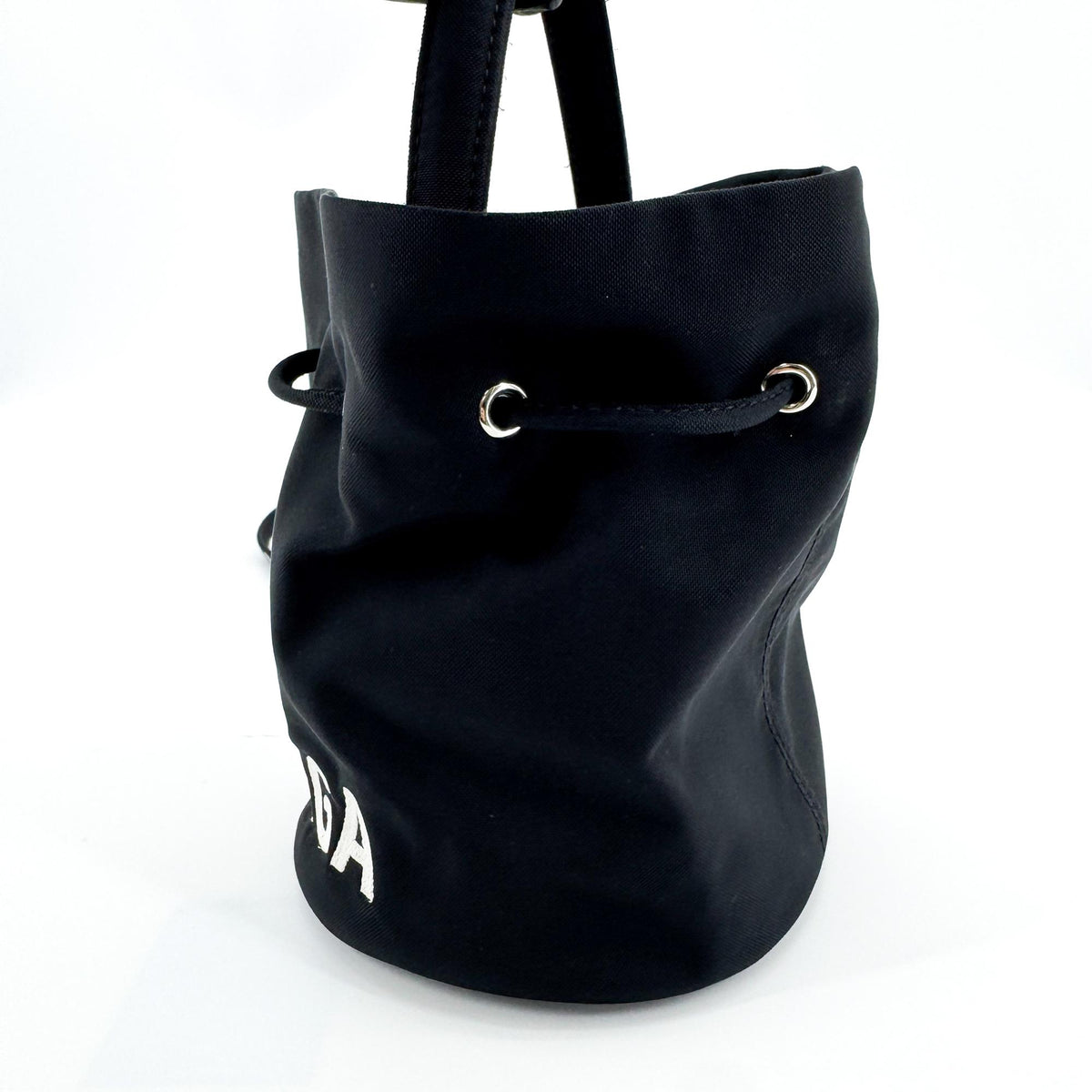 Balenciaga Wheel XS Drawstring Bucket Bag Black