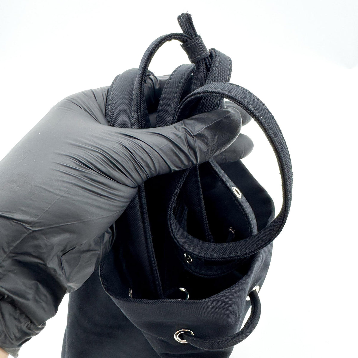 Balenciaga Wheel XS Drawstring Bucket Bag Black
