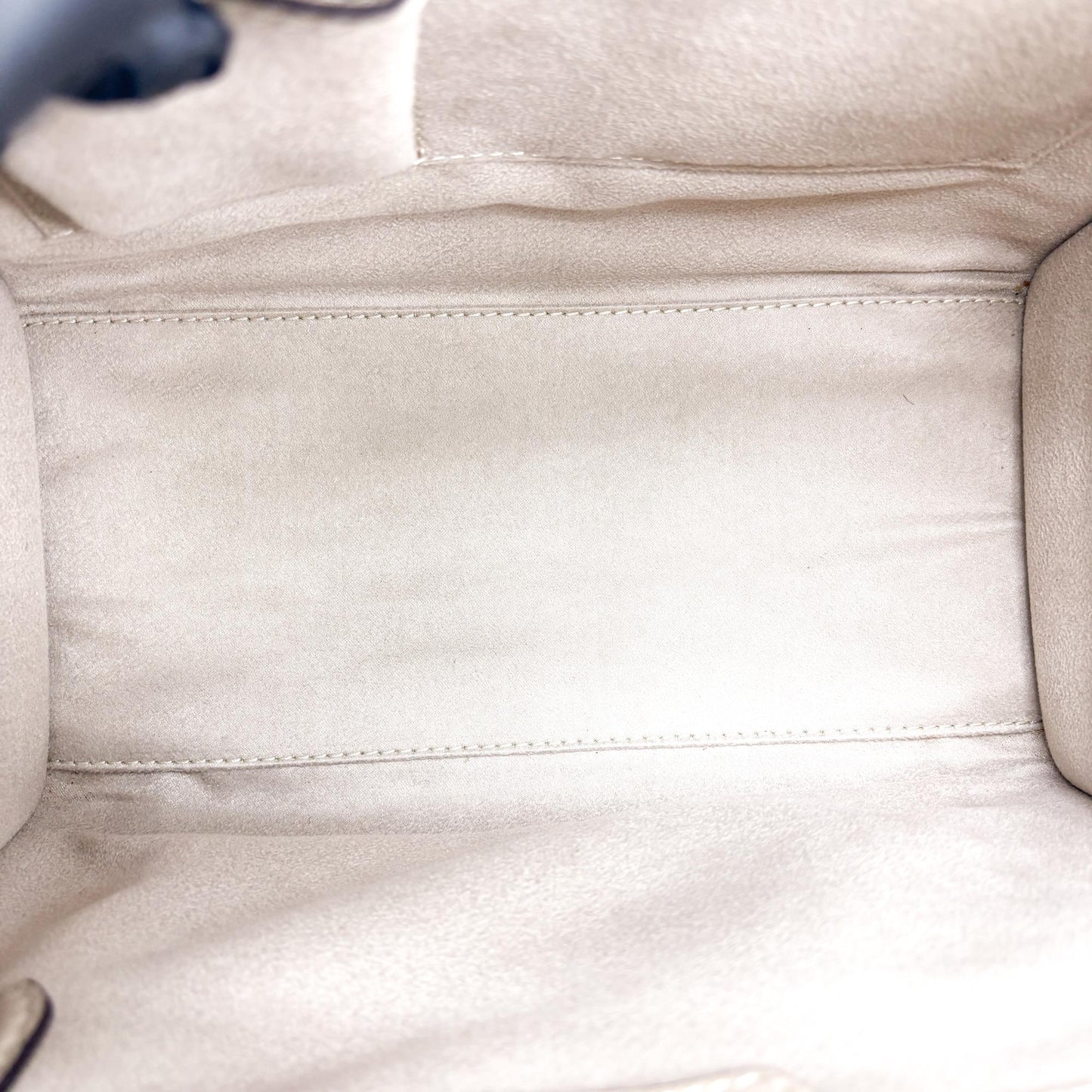 Celine Micro Luggage Bag Drummed Calfskin Dune