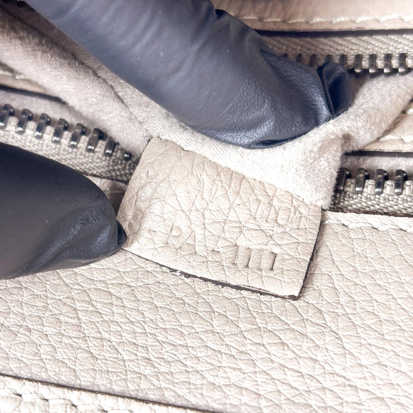 Celine Micro Luggage Bag Drummed Calfskin Dune