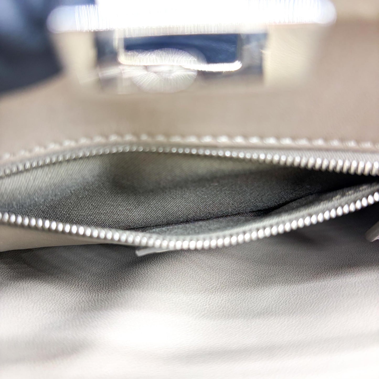 Fendi Peekaboo Mini Dove Grey Silver