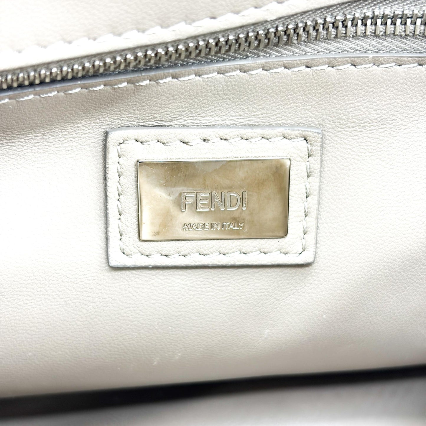 Fendi Peekaboo Mini Dove Grey Silver