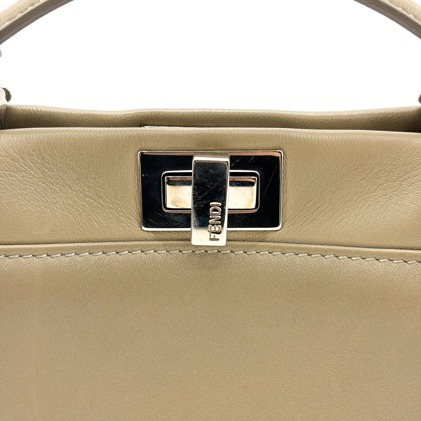 Fendi Peekaboo Mini Dove Grey Silver
