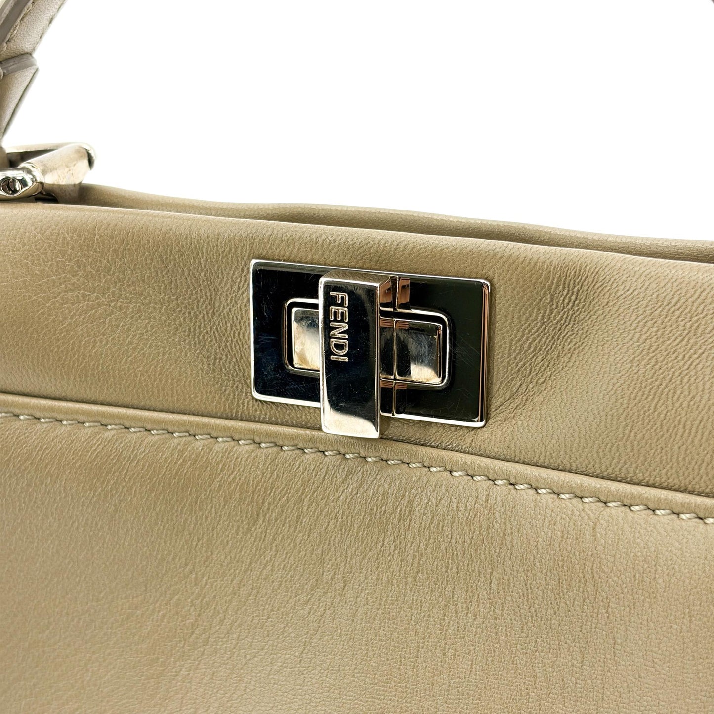 Fendi Peekaboo Mini Dove Grey Silver