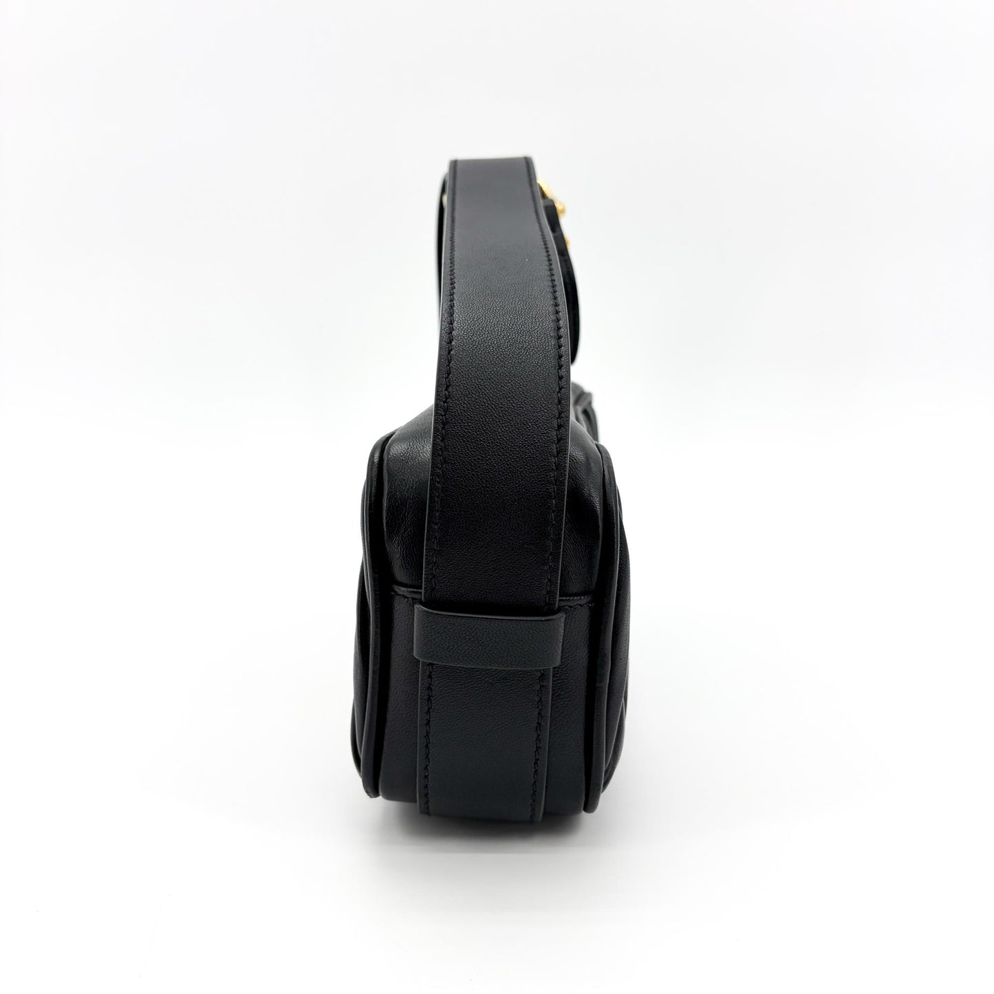 Miu Miu Matelassé Napa Leather Shoulder Bag Black