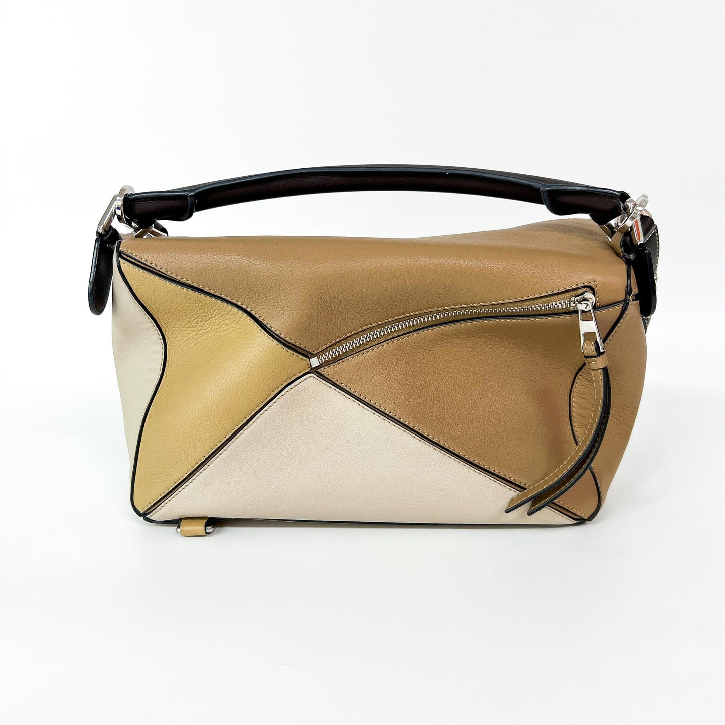 Loewe Small Puzzle Bag Soft Grain Calfskin Sand/Mink/Light Oat