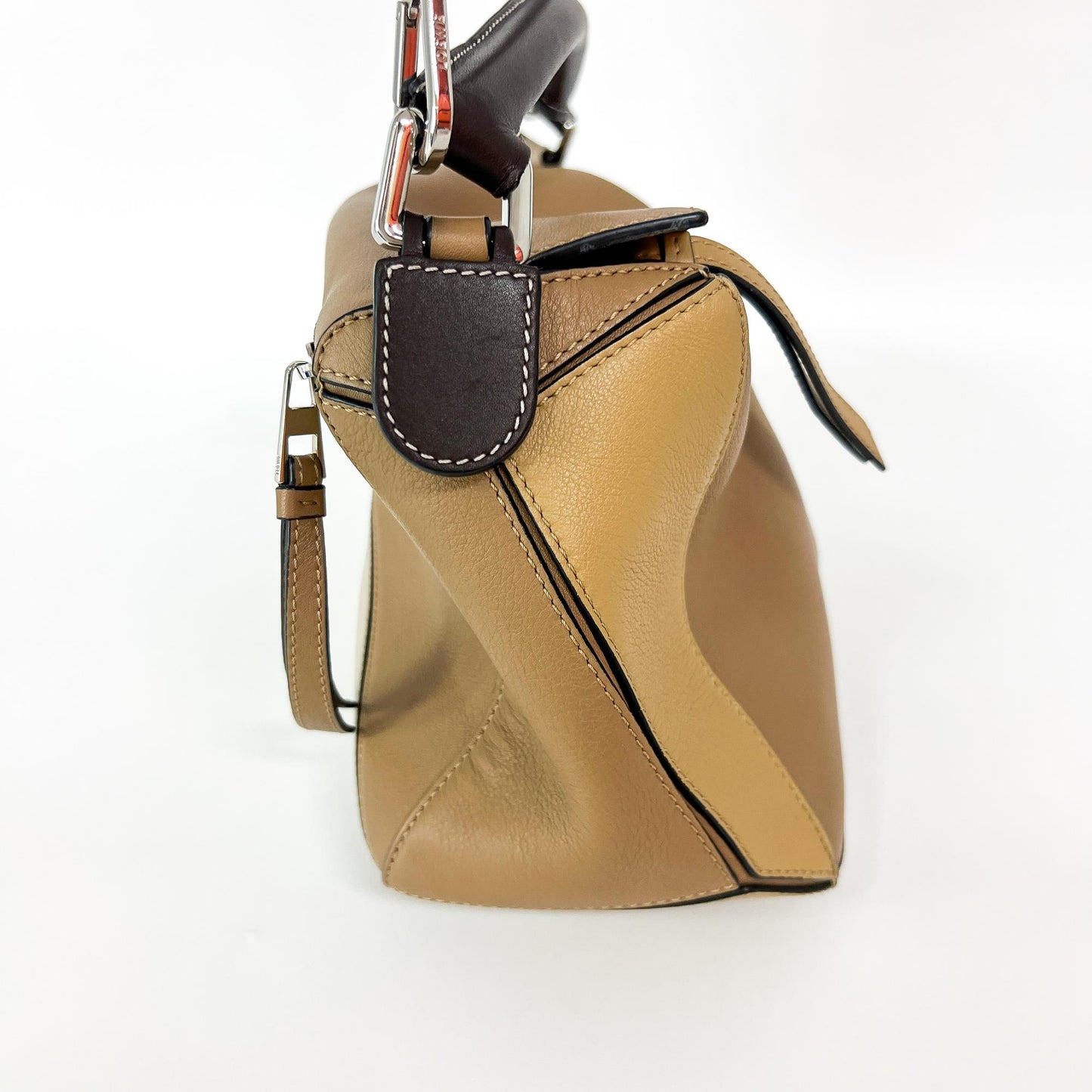 Loewe Small Puzzle Bag Soft Grain Calfskin Sand/Mink/Light Oat