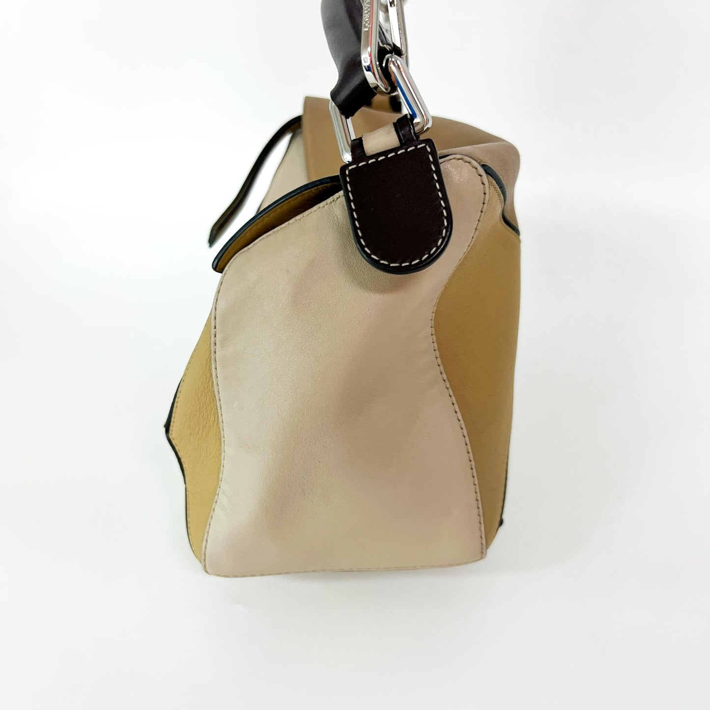 Loewe Small Puzzle Bag Soft Grain Calfskin Sand/Mink/Light Oat