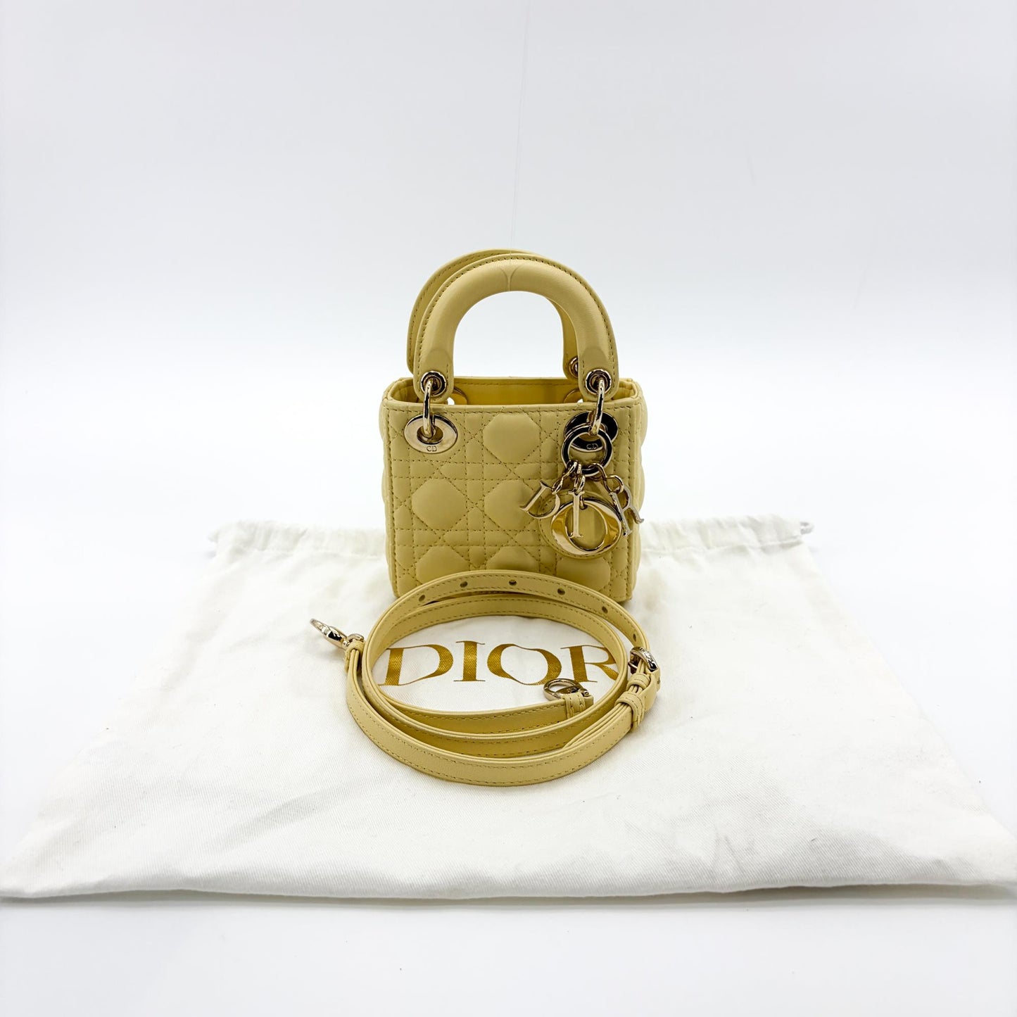 Dior Micro Lady Dior Bag Pastel Yellow