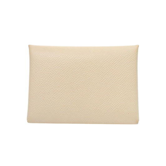 Hermès Calvi Duo Card Wallet with "W" Engraving
