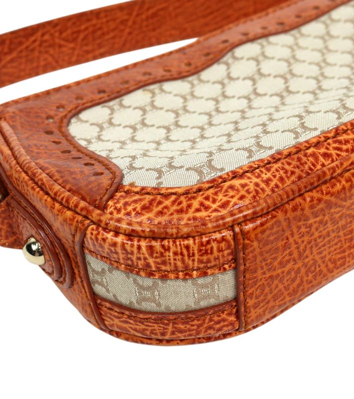 Celine Brown Macadam Shoulder Bag