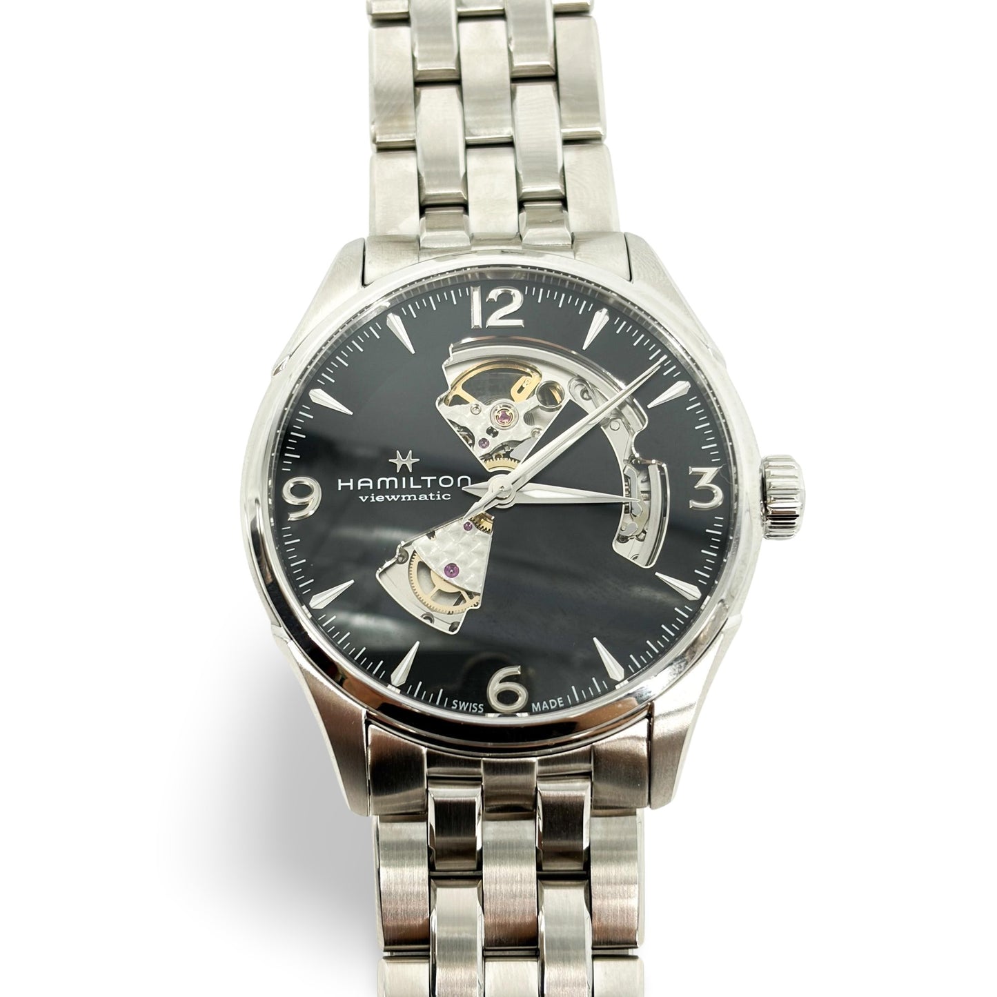 Hamilton Jazzmaster Viewmatic Open Heart Auto Black 40mm