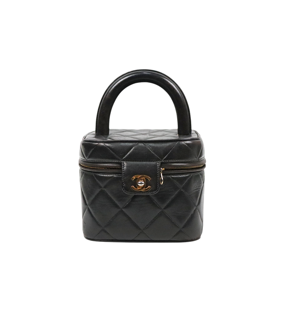 Chanel Black Quilted Vanity Bag