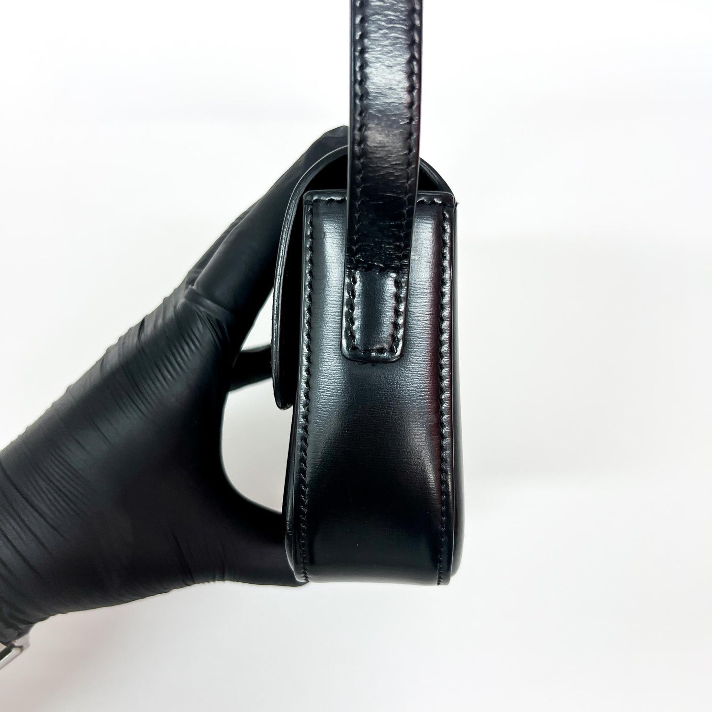 Celine Tin Triomphe Bag Shiny Calfskin Black