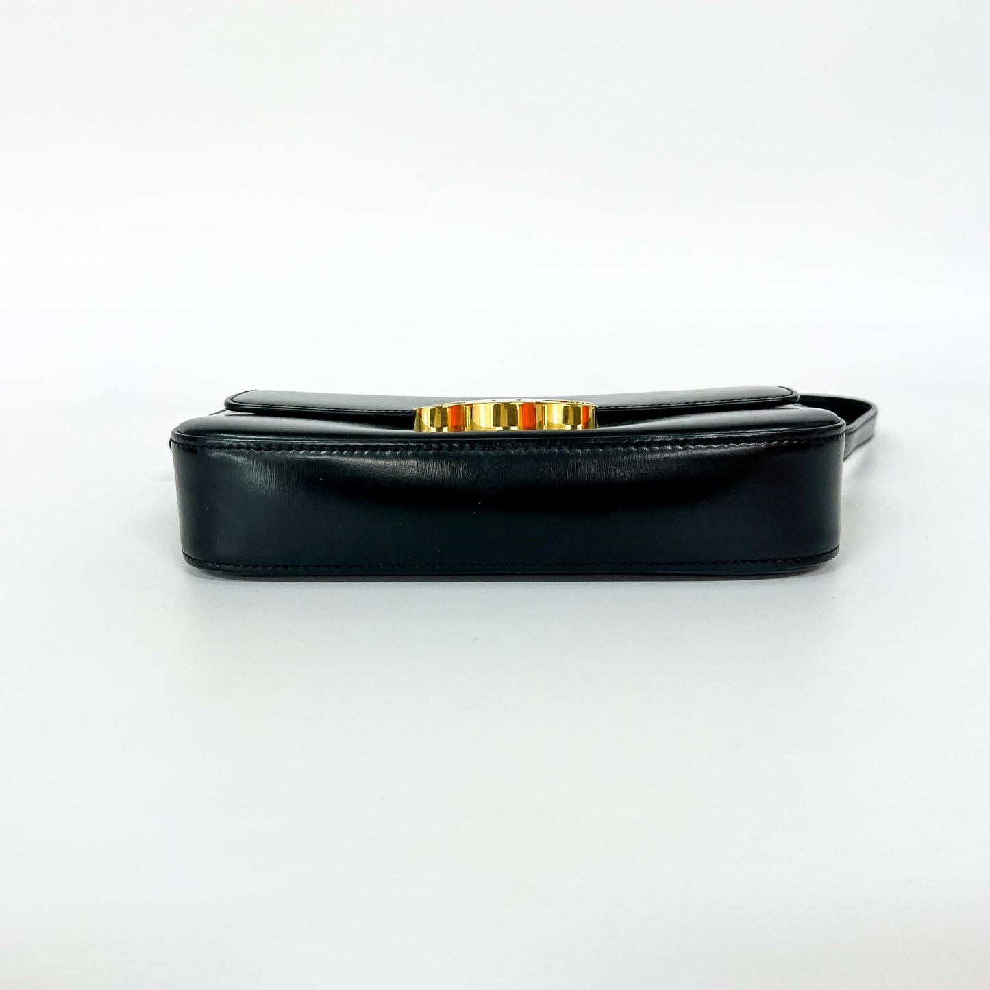 Celine Tin Triomphe Bag Shiny Calfskin Black