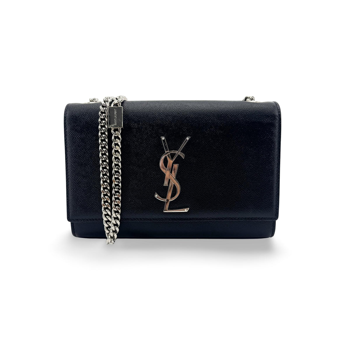 Saint Laurent Small Kate Crossbody Bag Black Silver Hardware
