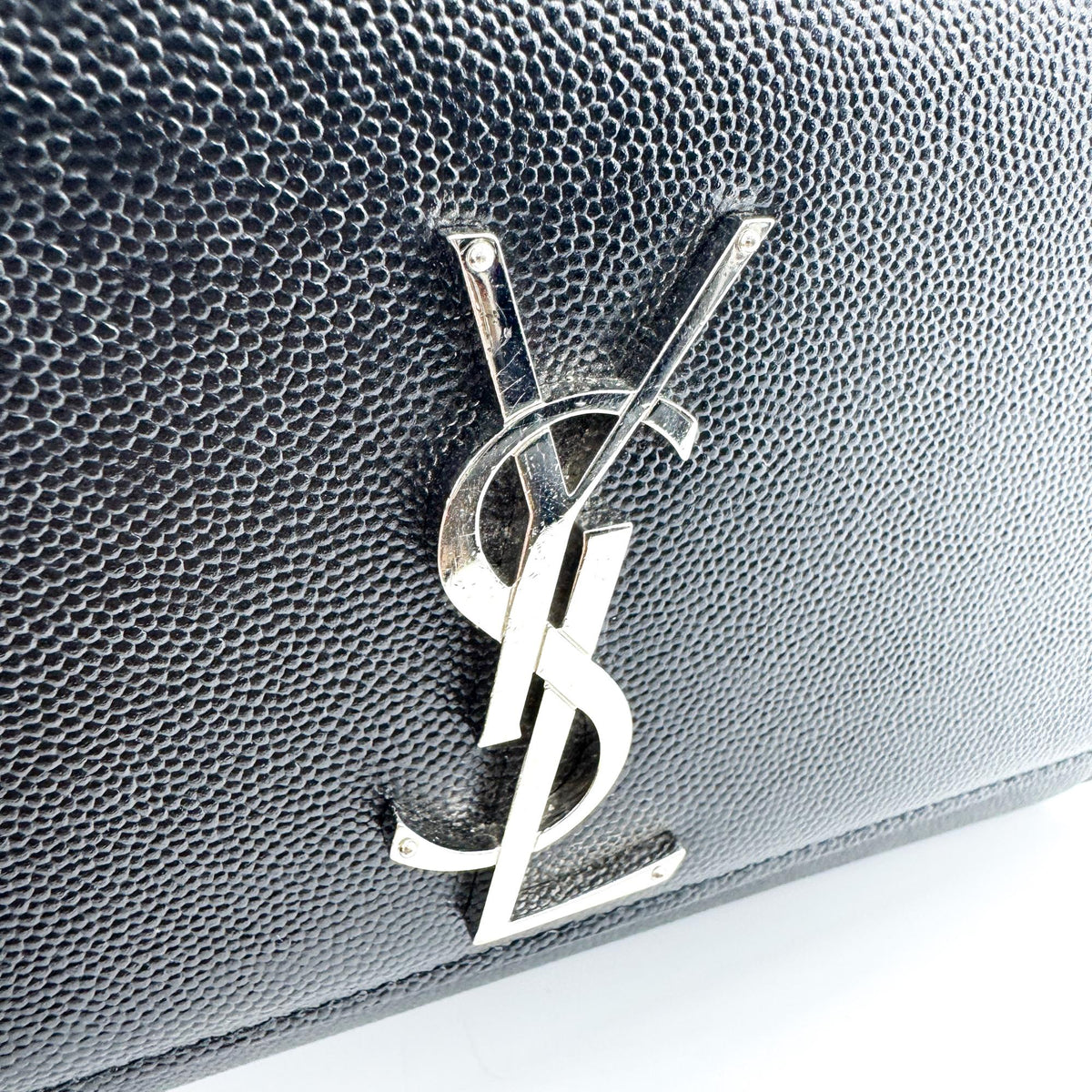 Saint Laurent Small Kate Crossbody Bag Black Silver Hardware