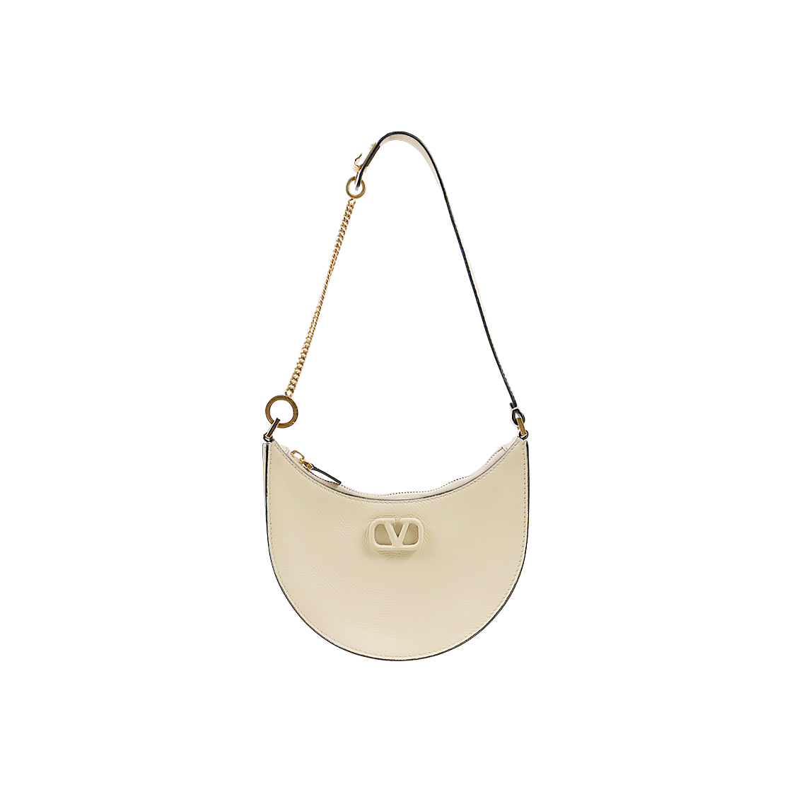 Valentino Ivory V Logo Hobo Bag
