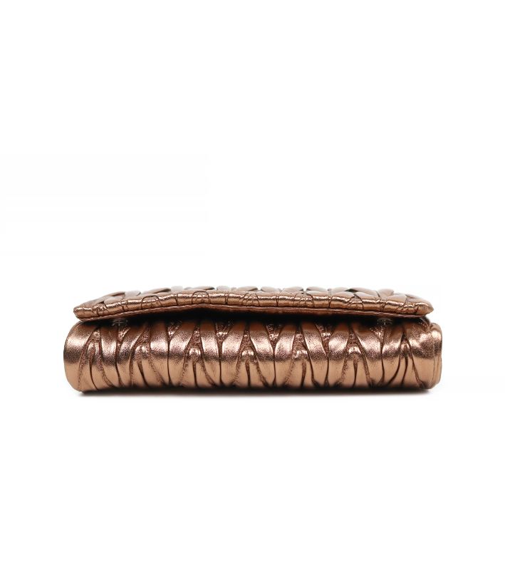 Miu Miu Gold Materasse Shoulder Bag