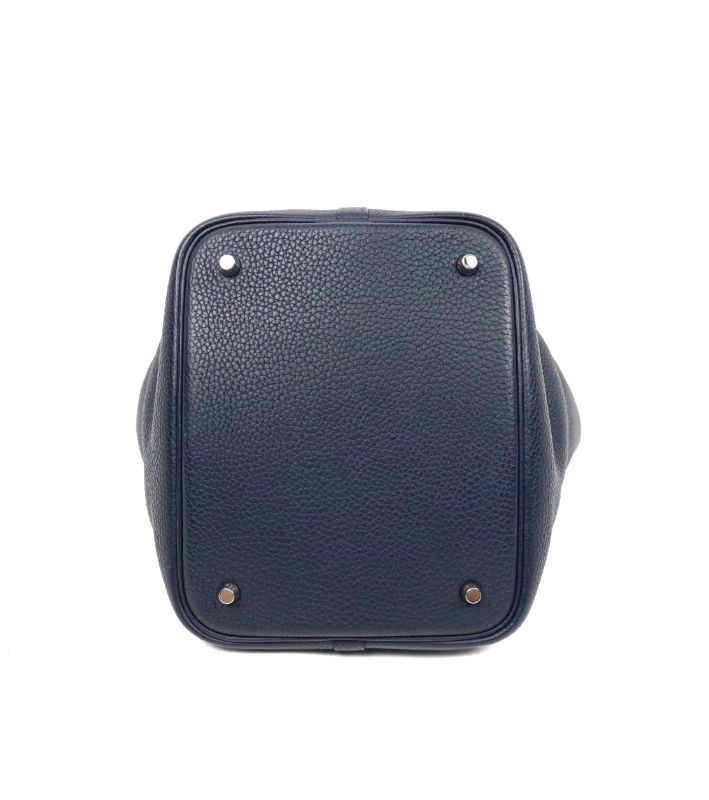 Hermès Picotan 22 Navy with Silver-Toned D-Stamp