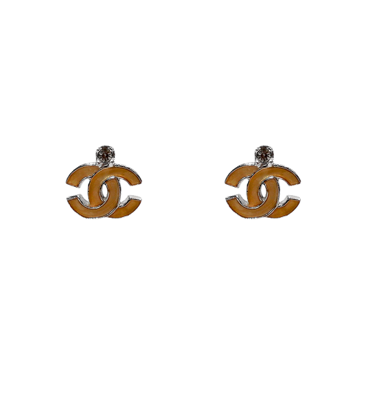 Chanel 05C Cubic Pink CC Earrings