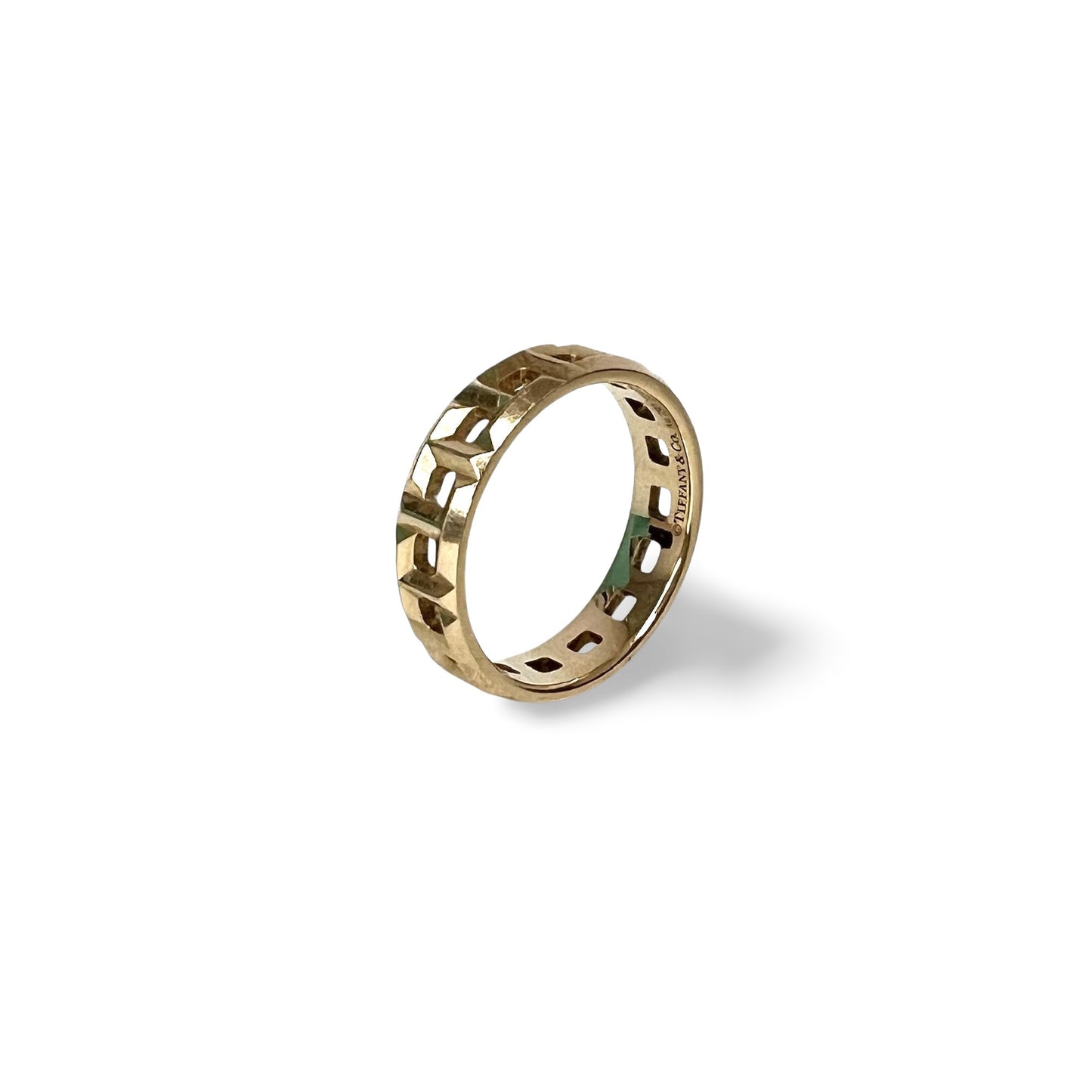 Tiffany T True Narrow Ring 18K Yellow Gold Men's Size 16
