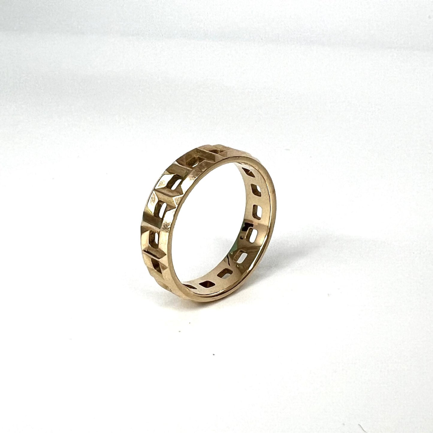 Tiffany T True Narrow Ring 18K Yellow Gold Men's Size 16