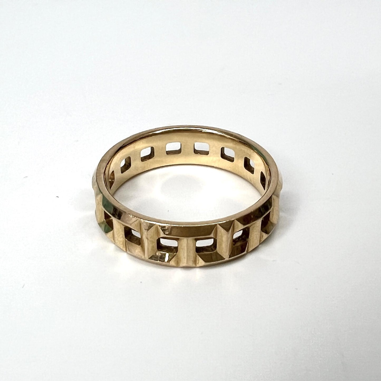Tiffany T True Narrow Ring 18K Yellow Gold Men's Size 16