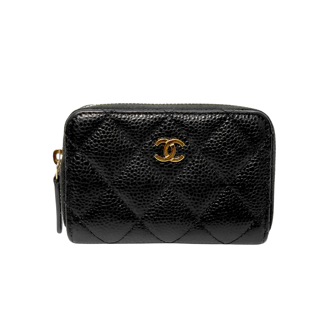 Chanel Black Caviar Skin Card Wallet