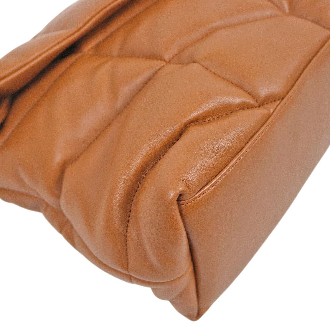 Saint Laurent Brown Leather Medium Lulu Puffer Bag