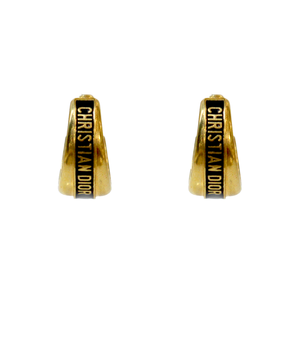 Dior Christian Dior Gold Hoop Earrings