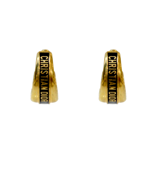 Dior Christian Dior Gold Hoop Earrings