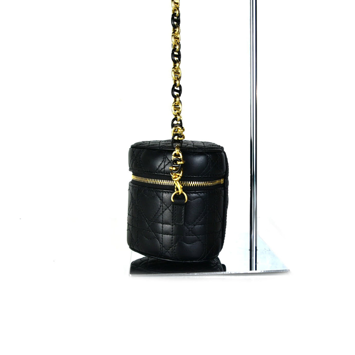 Cannage Micro Heart Vanity Case Crossbody Bag
