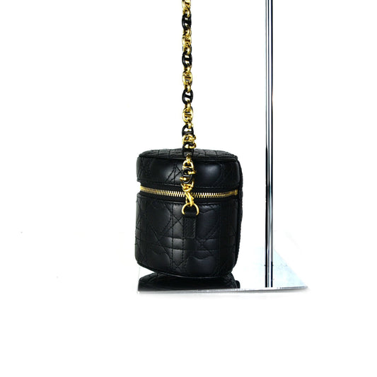 Cannage Micro Heart Vanity Case Crossbody Bag