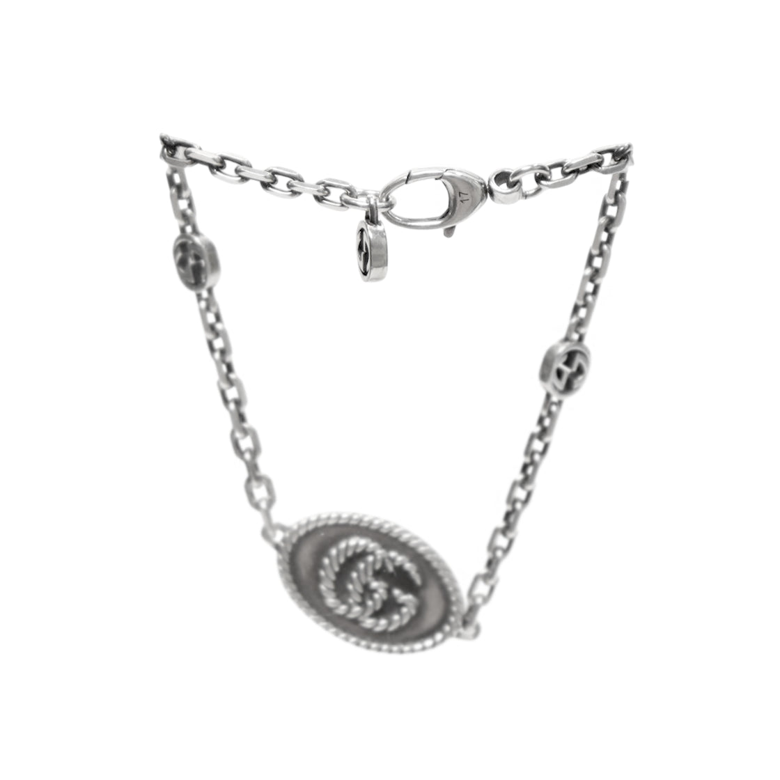 Gucci No. 17 Round Double G Silver Bracelet