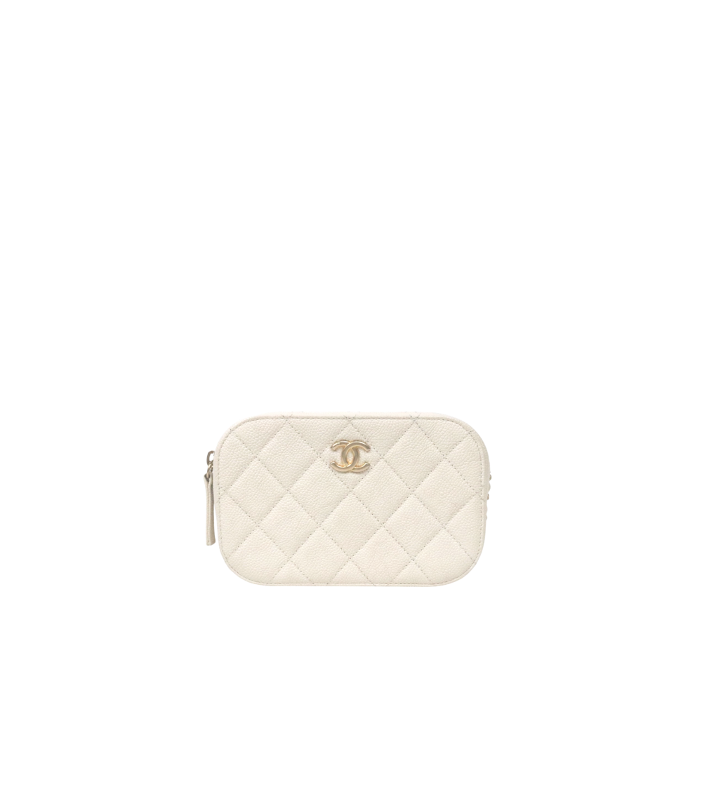 Chanel Beige Caviar Leather Belt Bag