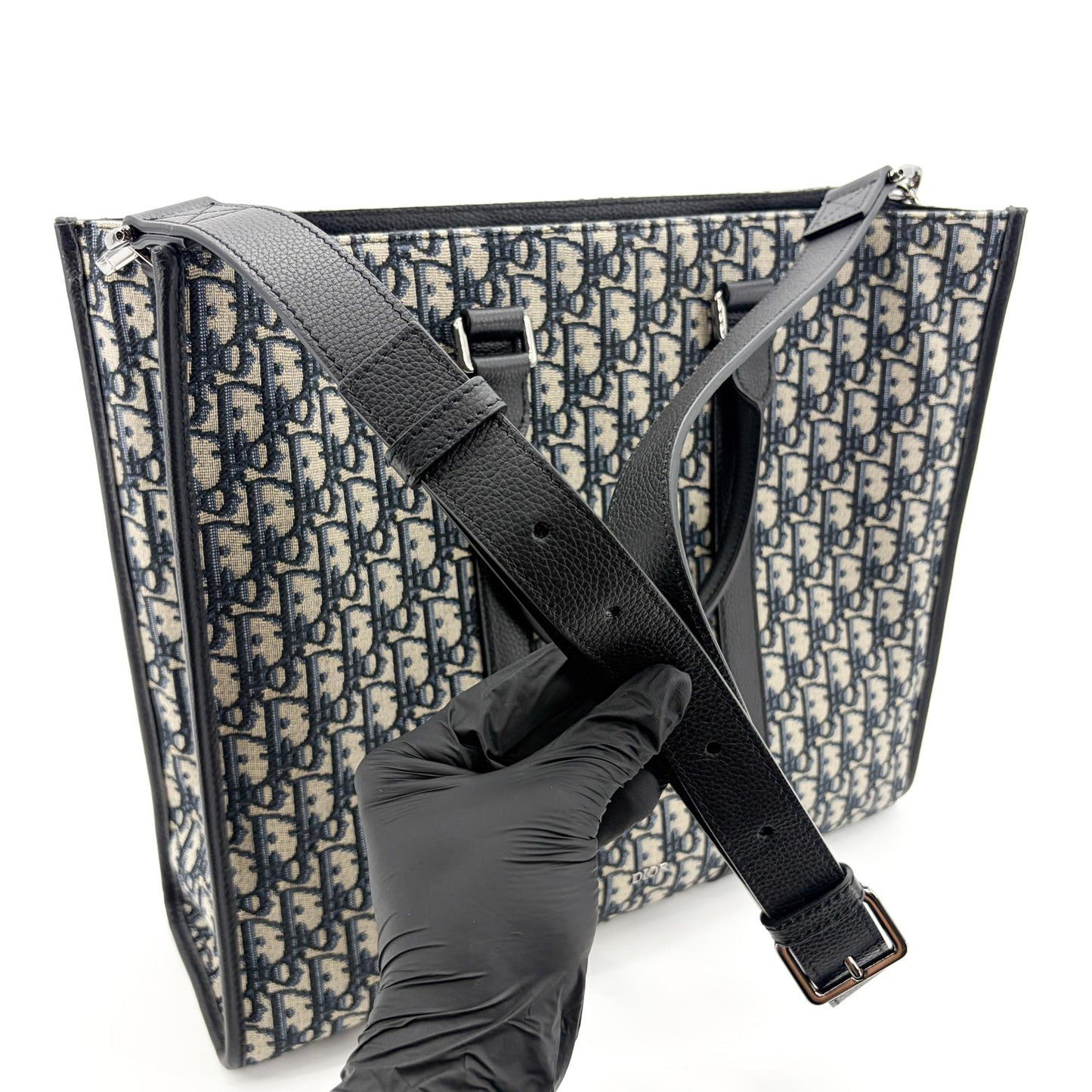 Dior Ringot Tote Bag Navy Oblique Jacquard