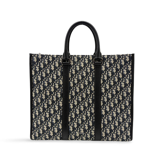 Dior Ringot Tote Bag Navy Oblique Jacquard